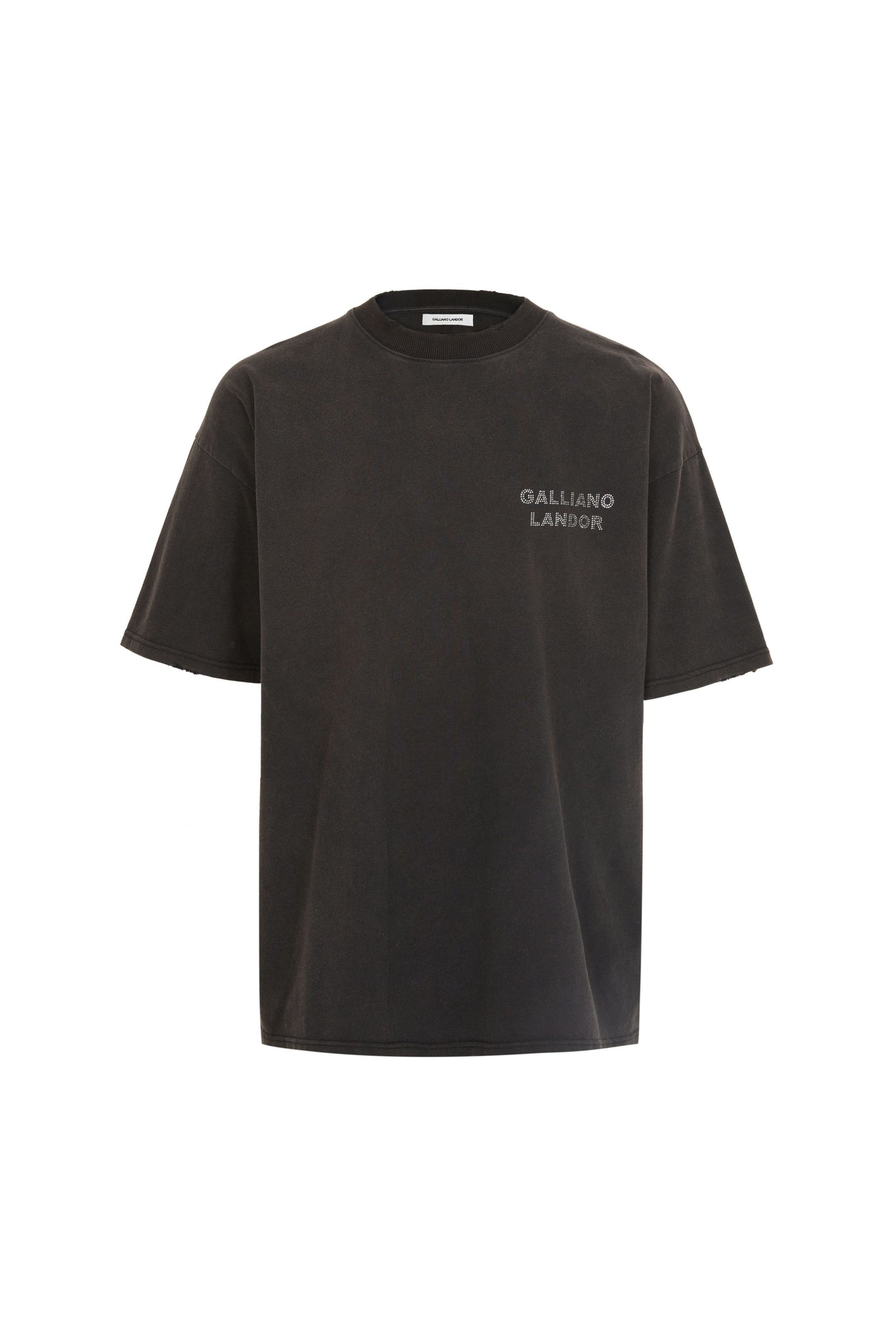 Christian Dior Black Rhinestone Logo T Shirt