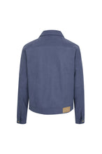 Load image into Gallery viewer, Dark Blue Suede Fabric Jacket