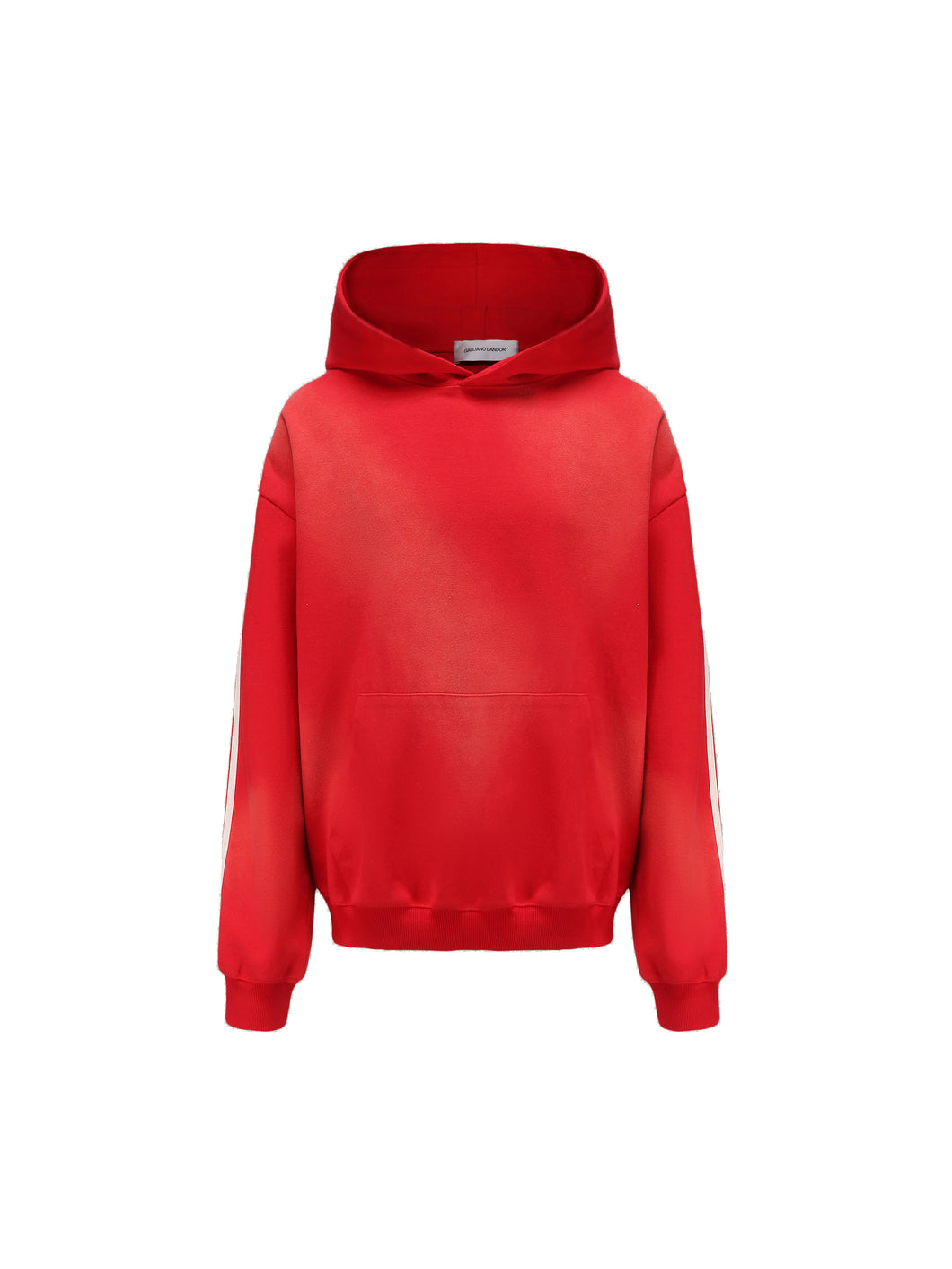 Watermelon Red Sunfade Stripe Hoodie