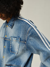 Load image into Gallery viewer, Sunfade Stripe Denim Jacket