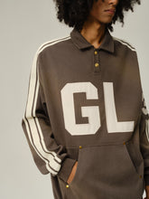 Load image into Gallery viewer, Gray Washed Polo Sweater