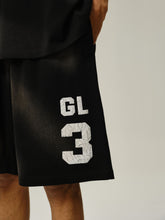 Load image into Gallery viewer, Black Sunfade Logo Shorts