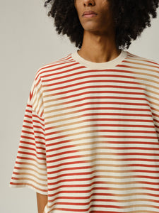 Cream Red & White Stripes T-shirt
