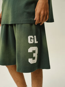 Green Sunfade Logo Shorts