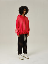 Load image into Gallery viewer, Watermelon Red Sunfade Stripe Hoodie