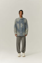 Load image into Gallery viewer, Light Blue Washed Denim Shirt