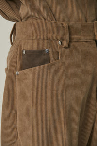 Grayish Brown Corduroy Trousers