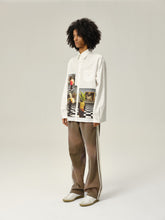 Load image into Gallery viewer, Mocha Brown Sunfade Stripe Trousers