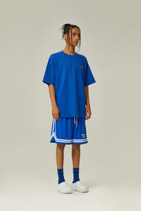 Klein Blue Mesh Drawstring Shorts