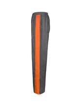 Load image into Gallery viewer, Gray Suede Fabric Orange Stripe Trousers