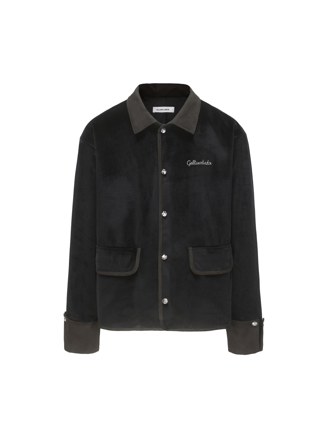 Black Velvet Tang Suit Jacket