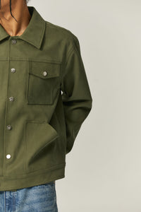 Green Suede Fabric Jacket