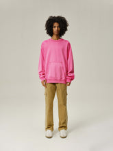 Load image into Gallery viewer, Pink Snow Washed Crewneck Sweater