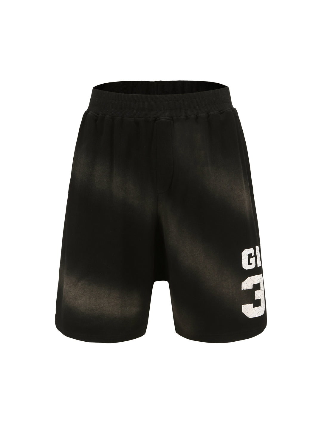 Black Sunfade Logo Shorts