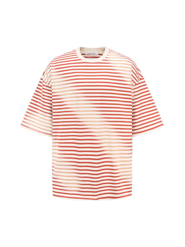 Cream Red & White Stripes T-shirt