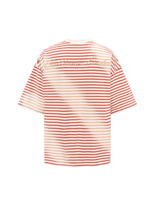 Cream Red & White Stripes T-shirt