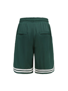 Green Mesh Drawstring Shorts