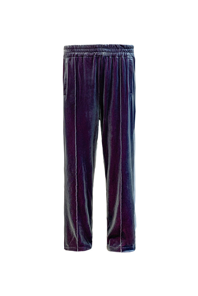 Purple-Blue Velvet Trousers