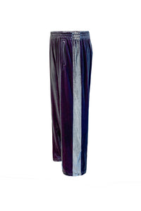 Purple-Blue Velvet Trousers