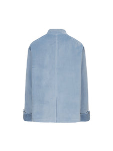 University Blue Velvet Tang Suit Jacket